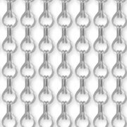 Vliegengordijn kettingen zilver mat 100x240cm