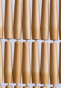 Vliegengordijn op maat: luxe hulzen houtlook beige recht (bouwpakket)