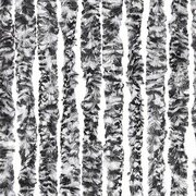 Vliegengordijn kattenstaart 100x230cm (zwart-wit gemeleerd)