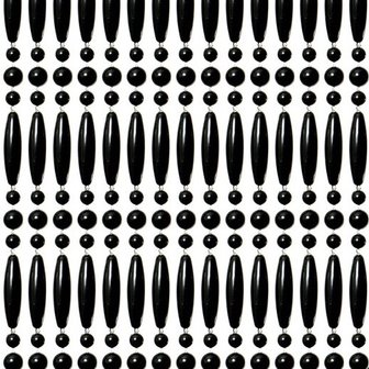 Vliegengordijn kralen recht zwart 90x210cm 