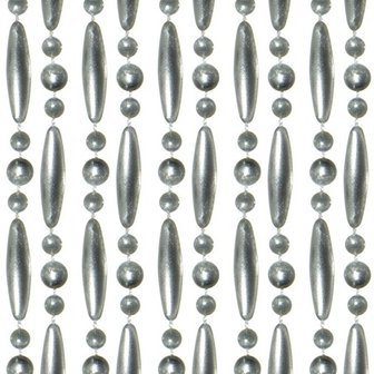 Vliegengordijn kralen zilver metallic 90x210cm