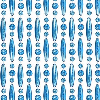 Vliegengordijn kralen transparant blauw 90x210cm