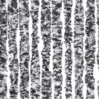 vliegengordijn kattenstaart 90x220 zwart wit