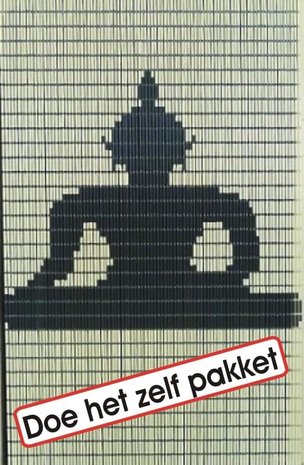Vliegengordijn bouwpakket Boeddha zittend 90x210cm