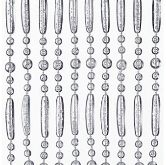 Vliegengordijn kralen perla transparant 90x220cm (90 strengen)