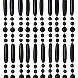 Vliegengordijn kralen perla zwart 100x240cm (100 strengen)_