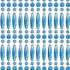 Vliegengordijn kralen recht blauw transparant 90x210cm