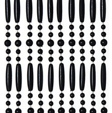 Vliegengordijn kralen Perla zwart 90x220cm (90 strengen)