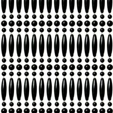 Vliegengordijn kralen recht zwart 90x210cm