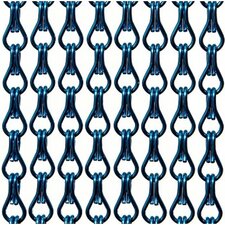 Aluminium ketting vliegengordijn op maat: blauw glans
