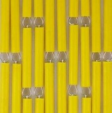 Vliegengordijn op maat: hulzen verspringen geel (bouwpakket)