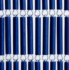 Vliegengordijn op maat: hulzen donkerblauw (bouwpakket)