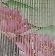 2e Kans: Bamboe vliegengordijn roze bloem 90x192cm