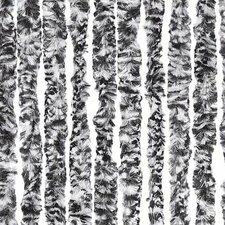 Vliegengordijn kattenstaart 100x240cm (grijs/zwart/wit)