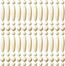 Vliegengordijn kralen recht creme 90x210cm