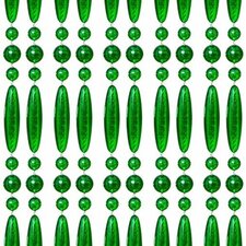 Vliegengordijn kralen recht groen transparant 90x210cm