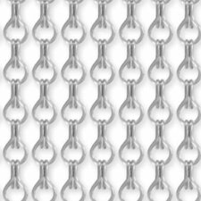 Vliegengordijn kettingen zilver mat 100x240cm