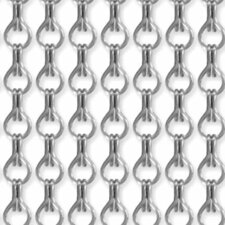 Vliegengordijn kettingen zilver glans 100x240cm