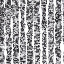 Vliegengordijn kattenstaart 90x220cm (grijs/zwart/wit)