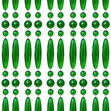 Vliegengordijn kralen recht groen transparant 90x210cm