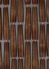 Vliegengordijn op maat: luxe hulzen verspringen houtlook bruin (bouwpakket)