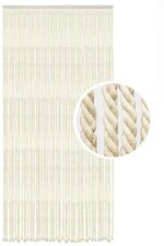 Vliegengordijn gevlochten touwen beige 90x200cm