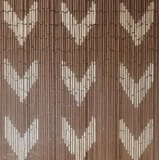 Vliegengordijn bamboe Brown Chevron 90x200cm