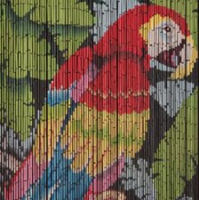 Bamboe deurgordijn papegaai 90x200cm (90 strengen)