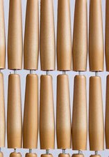 Vliegengordijn op maat: luxe hulzen houtlook beige recht (kant en klaar)