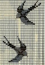 Vliegengordijn vogels creme 90x210cm